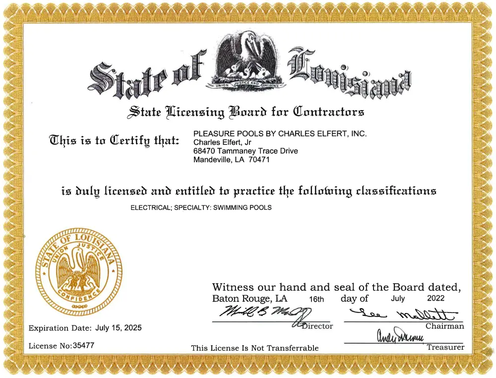 Pleasure Pools State License